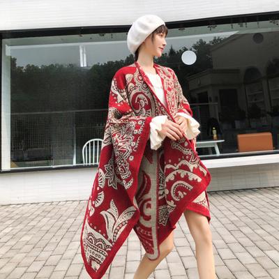 Podzimní a zimní módní všestranný teplý šál pro ženy v etnickém stylu Yunnan Tibet cestovní oblečení letní imitace kašmíru šátek na místě