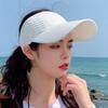Visor Plus Long 10CM Brim Ponytail Baseball Cap Women Summer Knitted Breathable Golf Beach Hat For Outdoor Sports Empty Top Hat