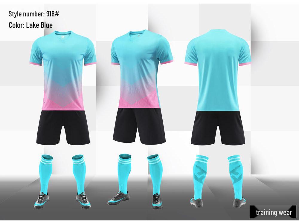 Customized Short Sleeve Football Jersey Set for Men, Women & Kids - Includes Number Printing for Team & Training