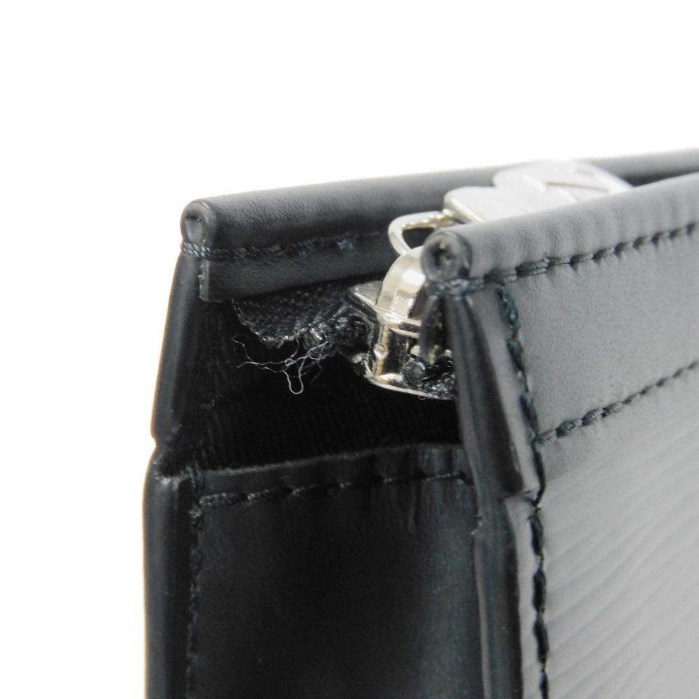 Used 12564 Voyage MM Pochette M81326 7931 LV logo black business bag with RFID IC chip epi noir men's from Japan