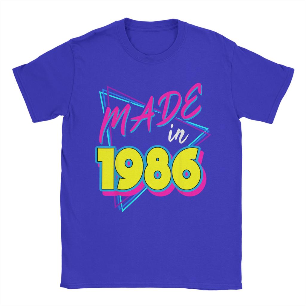 Made in 1986 40th Birthday Retro 40 Years Old 80s Vintage Cotton TShirt For Unisex Summer Y2K Retro TShirts ONeck Trending Tees