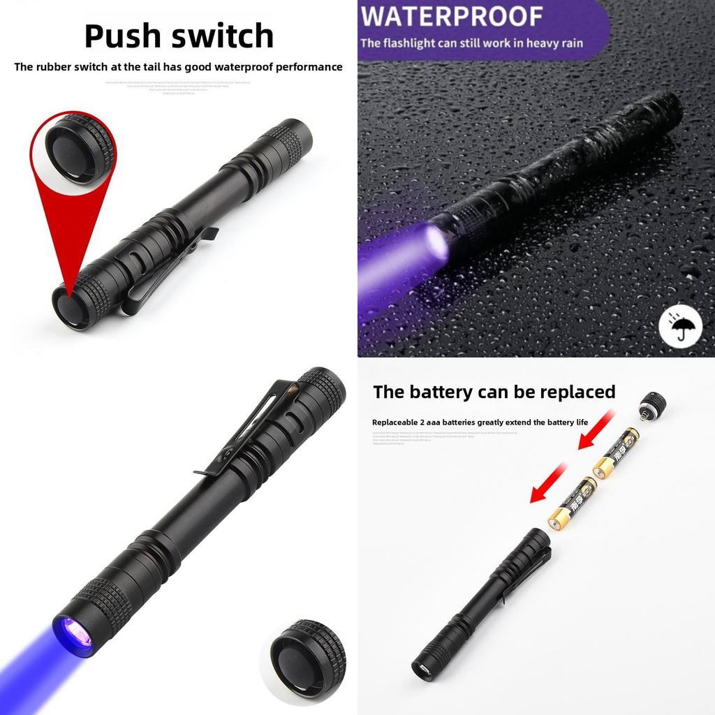 Aluminum Alloy Mini Led Flashlight With Pen Clip For Camping And Outdoor Activities