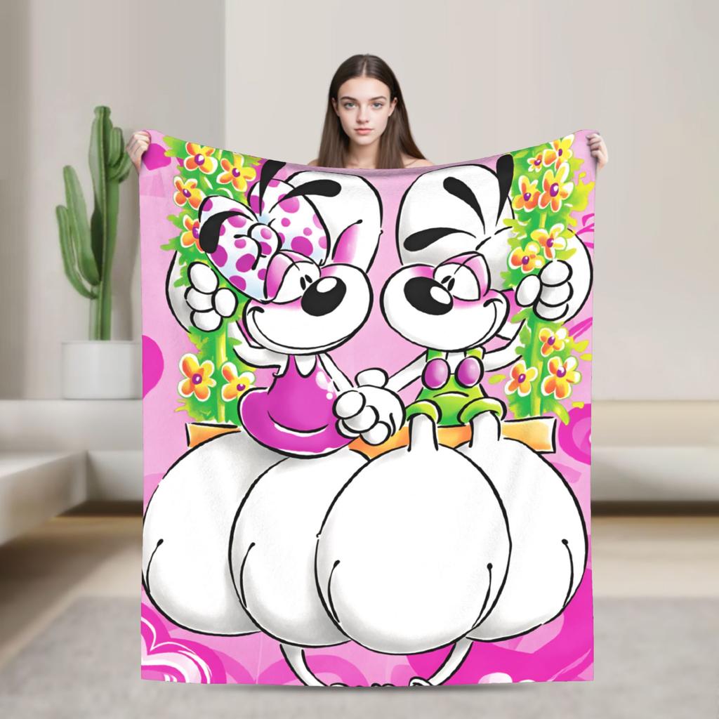 Christmas Diddl Super Soft Blankets  Travel Plush Throw Blanket Funny Living Room Flannel Bedspread Sofa Bed Cover