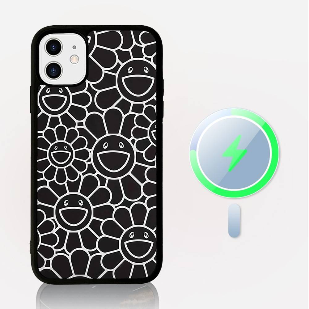 T-Takashi M-Murakami For Magsafe Phone Case For iPhone 17 Air 16 15 14 13 12 11 Pro Max Plus Shockproof Cover