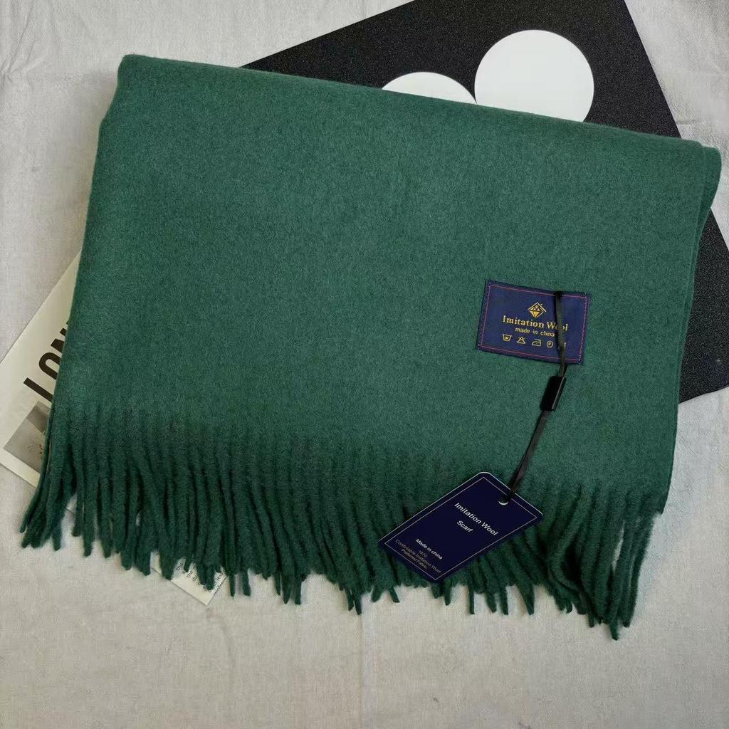 Šarlatově červený zimní dámský šátek a šála z imitace kašmíru - Oboustranný vysoce kvalitní nákrčník Dárek