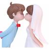 Charming Wedding Cake Topper Featuring Miniature Bride and Groom