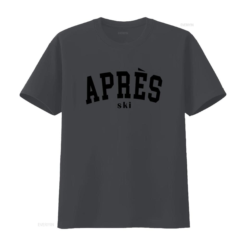 Stylish Après Ski T Shirt for Her Perfect Winter Holiday Sweater vintage Washed Versatile streetwear homme Stretched Unisex