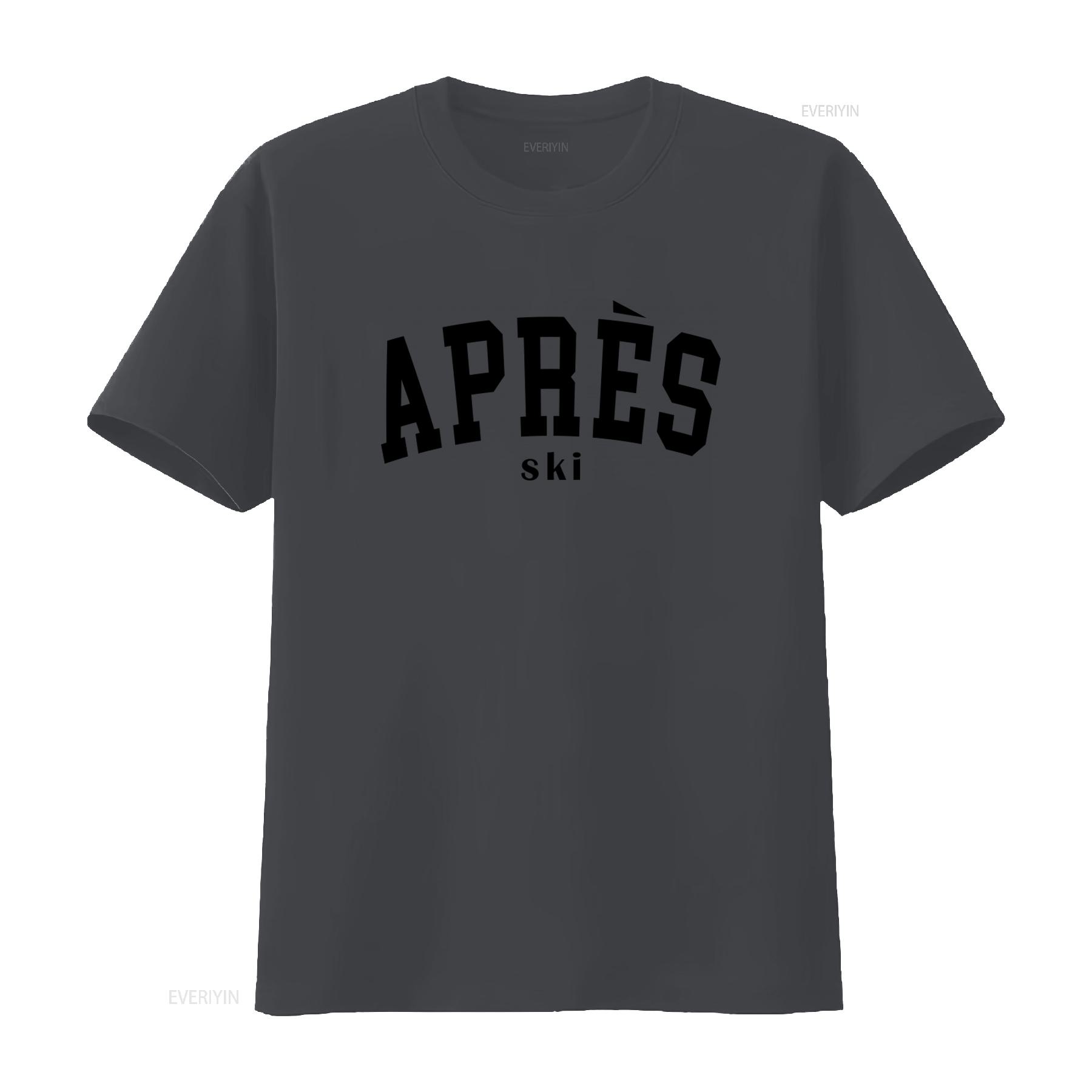 

Stylish Après Ski T Shirt for Her Perfect Winter Holiday Sweater vintage Washed Versatile streetwear homme Stretched Unisex 4XL
