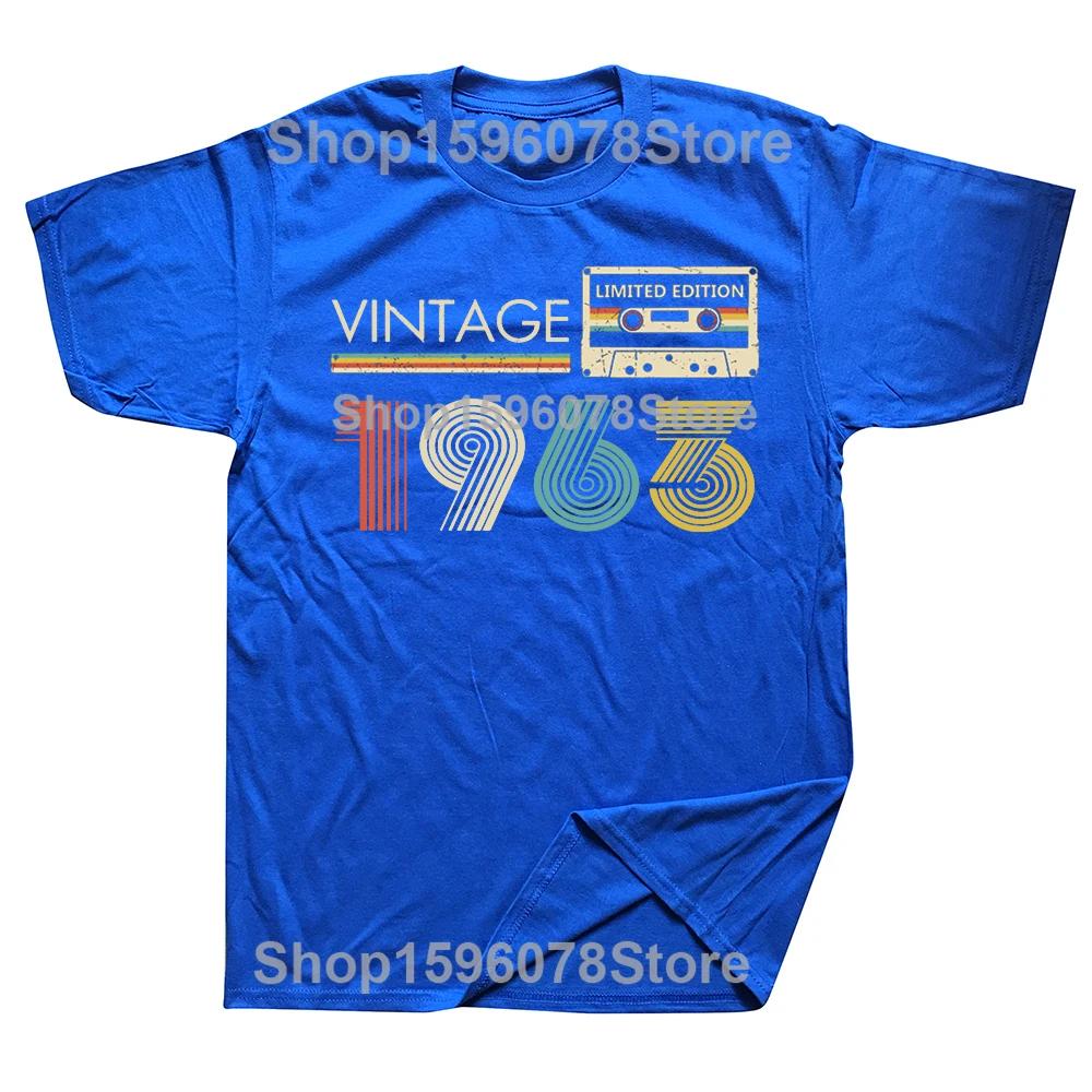 Cassette Vintage 1963 63th 63 Years Old Birthday Party Men T Shirts Limited Edition Retro Graphic Tee Cotton Classic Tshirts