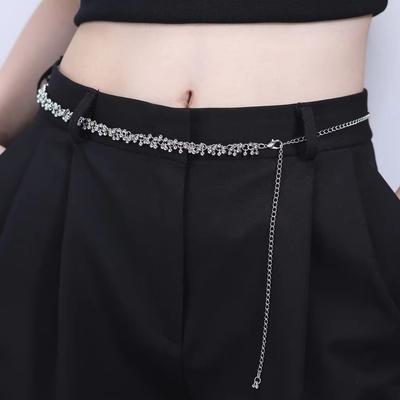 Silver Women Waist Chain Vintage Skirt Belt Casual Pants Chain  Women Decorative Body Jewelry