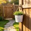 Kleine Cactus Pot Vintage IJzeren Wandhangende Plantenbak, Rustieke Vogel Metalen Bloempot met Touw, Verticale Tuindecoratie Emmer voor Terras Balkon