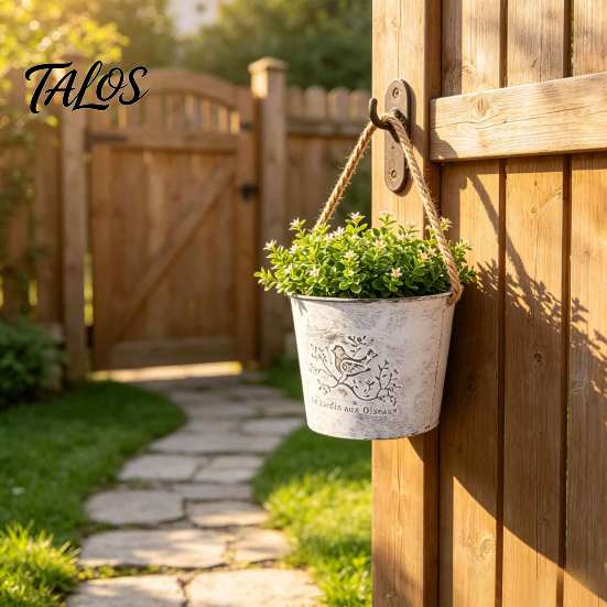 Kleine Cactus Pot Vintage IJzeren Wandhangende Plantenbak, Rustieke Vogel Metalen Bloempot met Touw, Verticale Tuindecoratie Emmer voor Terras Balkon