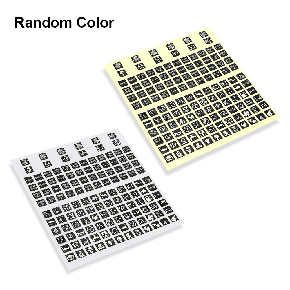 Leuchtender Autoaufkleber Instrumententafel Knöpfe Aufkleber PVC LKW Dekoration Kippschalter Beschriftung Leiterplatten Aufkleber