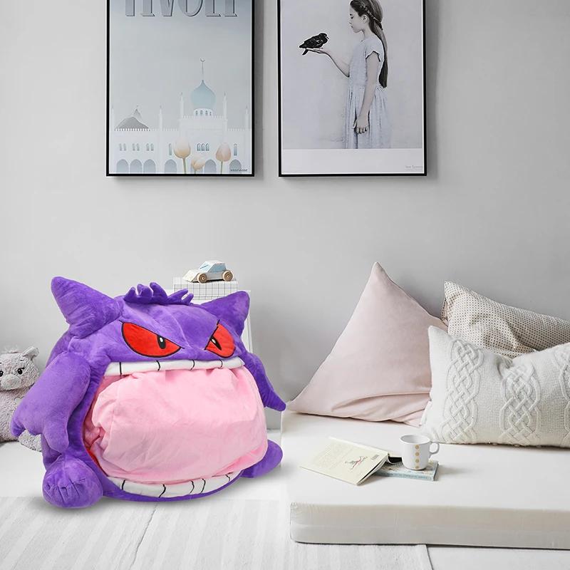 Gengar Mimikyu Piplup Soft Plush Pillow Toys Cute Eevee Plush Snorlax Stuffed Cushion Peluche Dolls 17.7 Inch