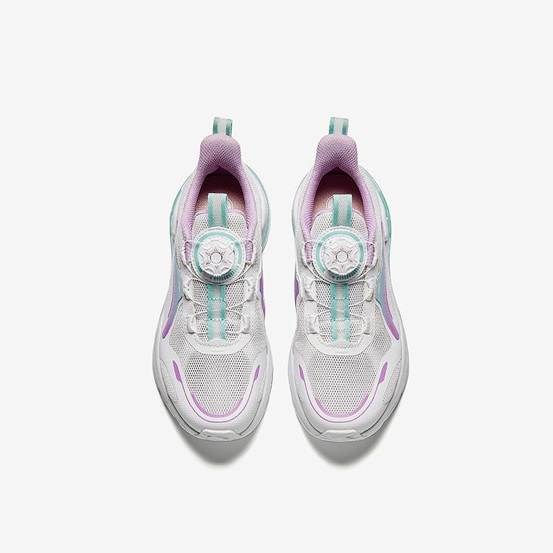 Anta Kids Stubborn Core 2.0 Wear-Resistant Low-Top Running Shoes Kids Running Shoes White Purple Green 322335502H-3