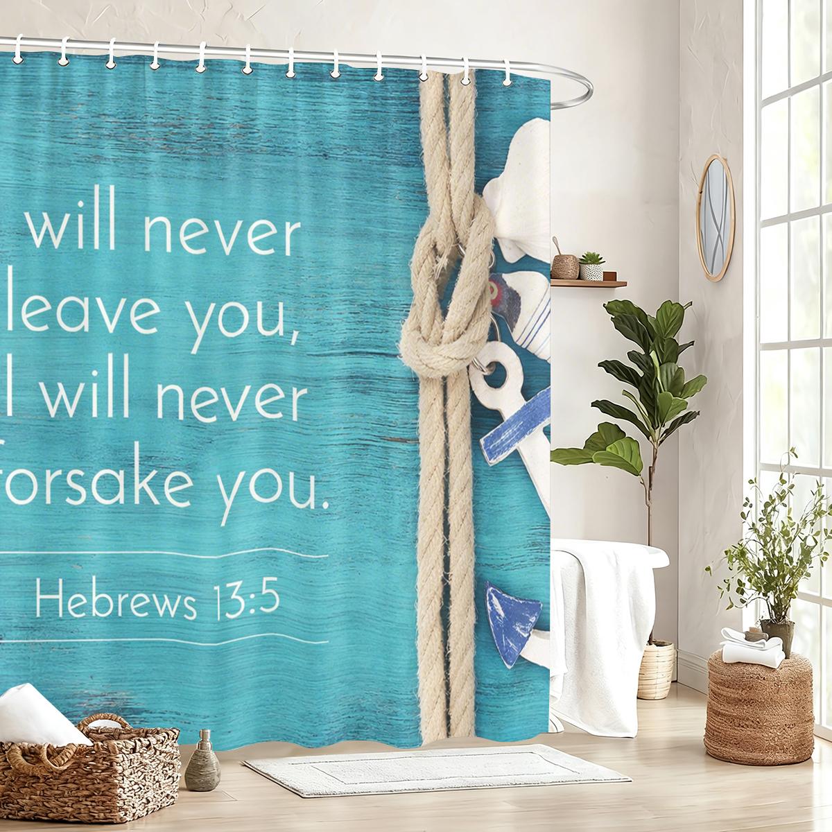 

Vintage & Inspirational Themed Polyester Shower Curtains - Decorative Printed Bath Curtains For Bathroom Decoration W60H190(CM)-1 Pcs