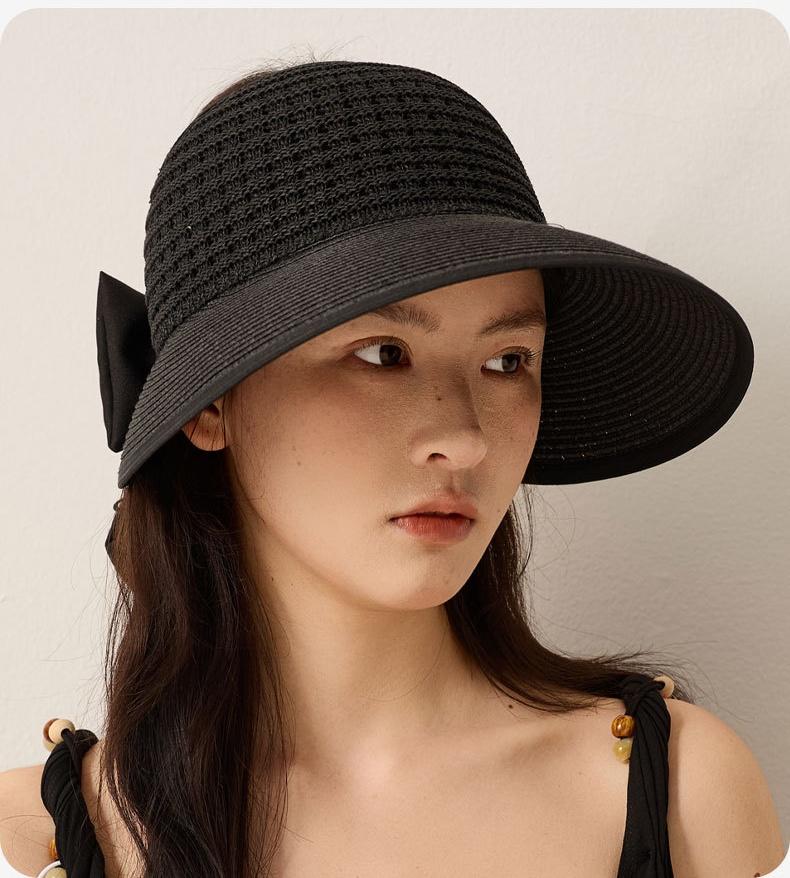 Summer Openwork Straw Sun Hat: Versatile, Casual, Sun-Protective, Breathable, Adjustable, Wide-Brimmed Outdoor Hat