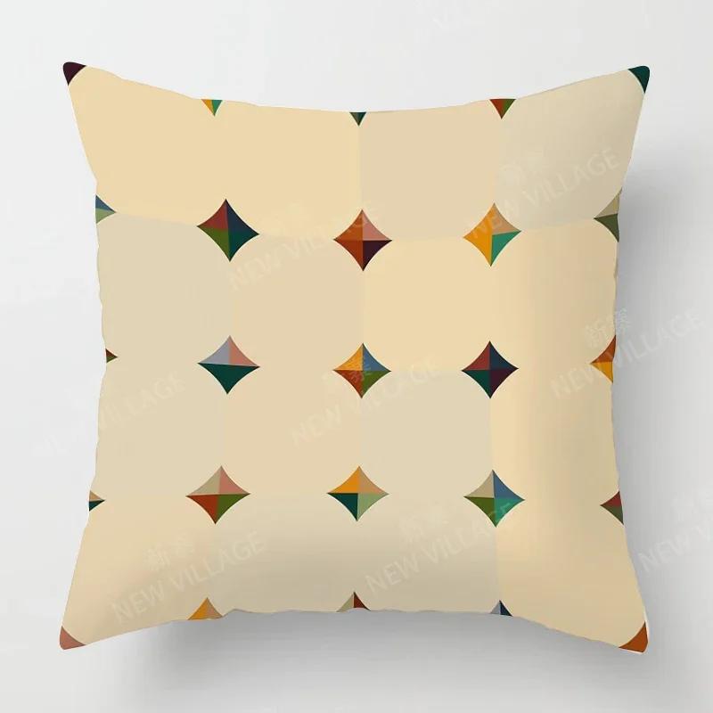 Nordic Fall Home Decor Autumn Throw Pillow Case Sofa Cushion Cover Modern  Geometry