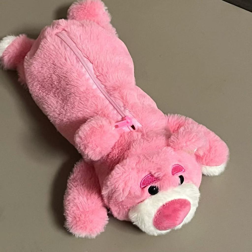 Cute Lotso Stitch Plush Pencil Case With Large Capacity For Students And Office Use