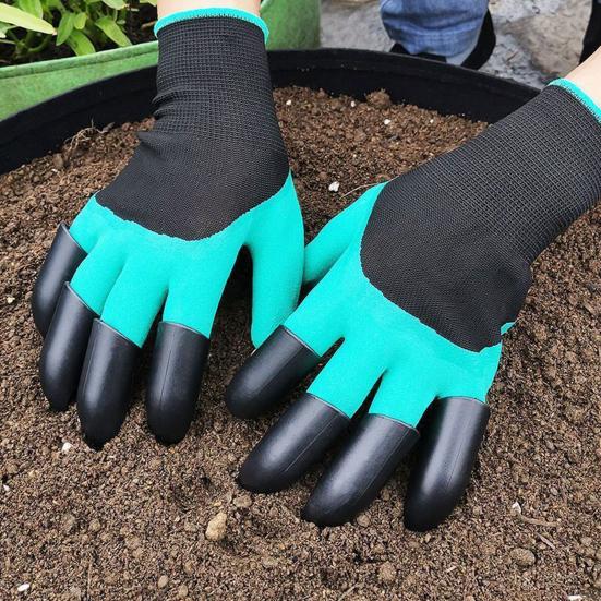 Guantes de Jardín con Garras, Guantes de Jardinería con Garras Para Cavar, Plantar, Deshierbar, Guantes Impermeables Para Hombres y Mujeres