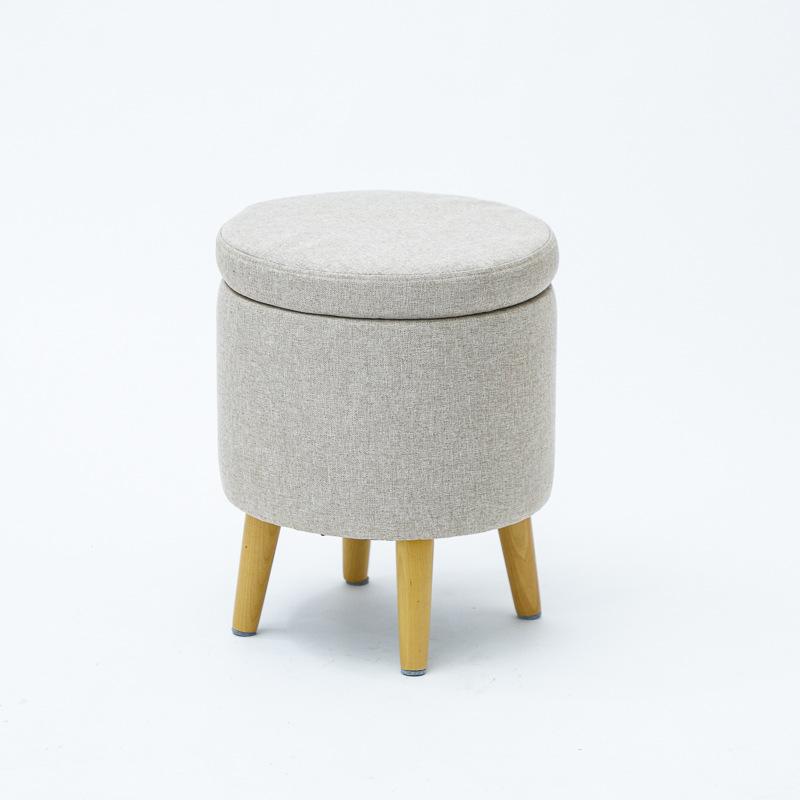 

Удобная круглая подставка для ног и скрытый органайзер – дизайн из мягкой ткани для гостиных, общежитий, спален и туалетных комнат слоновая кость