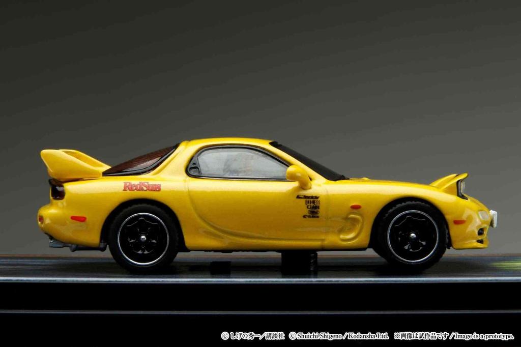 HJ64 Mazda D VS Tsuyoshi Keisuke with driver finished product 1/64 RX-7 (FD3S)RED SUNS/Initial Nakazato, Takahashi, figures,