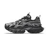 Fuyou Fashion Comfortable Shock Absorbing Wear Resistant Low Top Dad Shoes Men Sneakers Black Silver 112618899-1