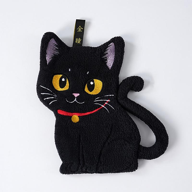 Lucky Cat Hand Towel Absorbent Coral Fleece Kitchen Bathroom Towel Quick Dry Soft Hand Wiping Cloth Multi Color Decorative Towel