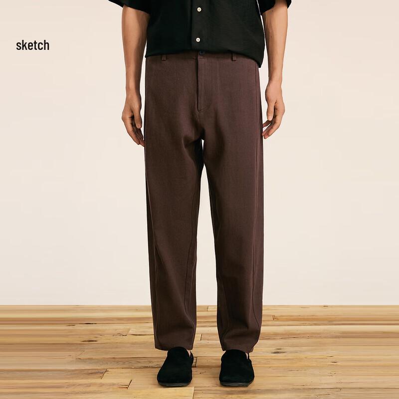 

Men s 2024 Autumn Cotton Linen Straight-Leg Casual Pants L