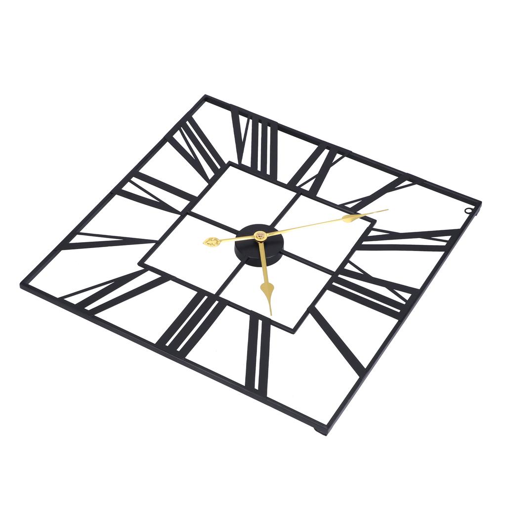 Wall Clock Iron Paint Art Roman Numeral Modern Fashionable Silent Large Wall Clock for Living Room