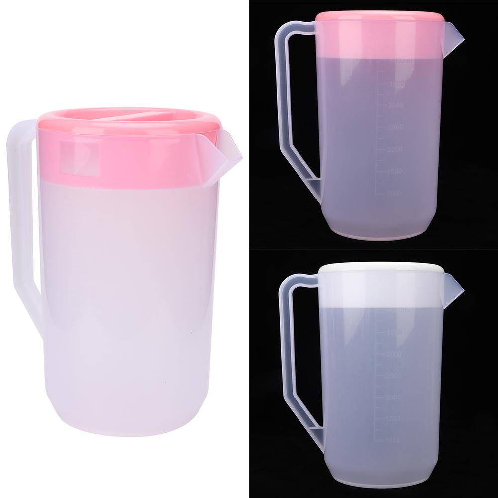 4000ml Large Capacity Reusable Non Toxic Plastic Cold Kettle Water Bottle Water Jug Pot With Clear scale