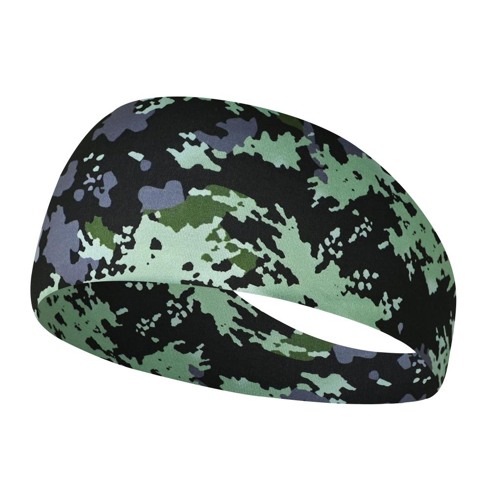 Camouflage Stirnband Sport Schweißbänder Elastisches Schweißband Training Laufen Radfahren Athletisch Yoga Kopfbedeckung Dehnbares Haarband