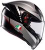 AGV K1 S Full Face Motorcycle LAP MATT XL Helmet, BLACK/GREY/RED, (61-62cm), 18394007034-XL