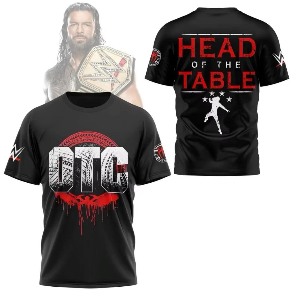 3D Sports Quick-dry Breathable Men T-shirt Roman Reines Street Corner Wrestler