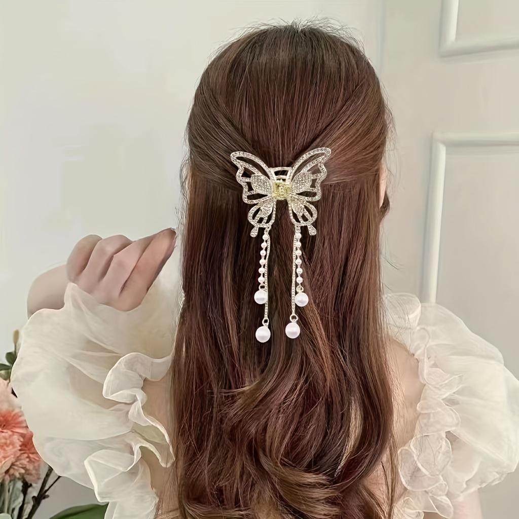 Beautiful butterfly hairpin, half claw style, suitable for daily wear