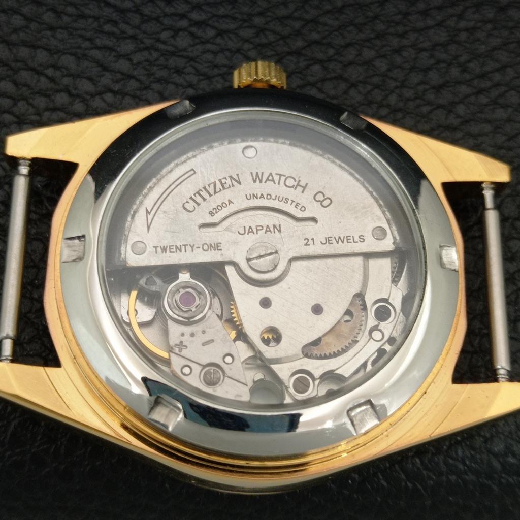 JAPAN VINTAGE REFURBISHED CITIZEN AUTOMATIC 8200 MENS GREY DIAL WATCH a445287-1