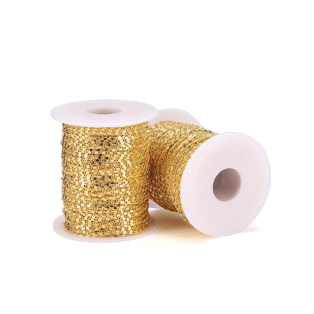 5Meter Width 1.6mm Copper Gold Press Rounding Chains for Earring Anklet Necklace Jewelry Making DIY Handcrafts Supplies