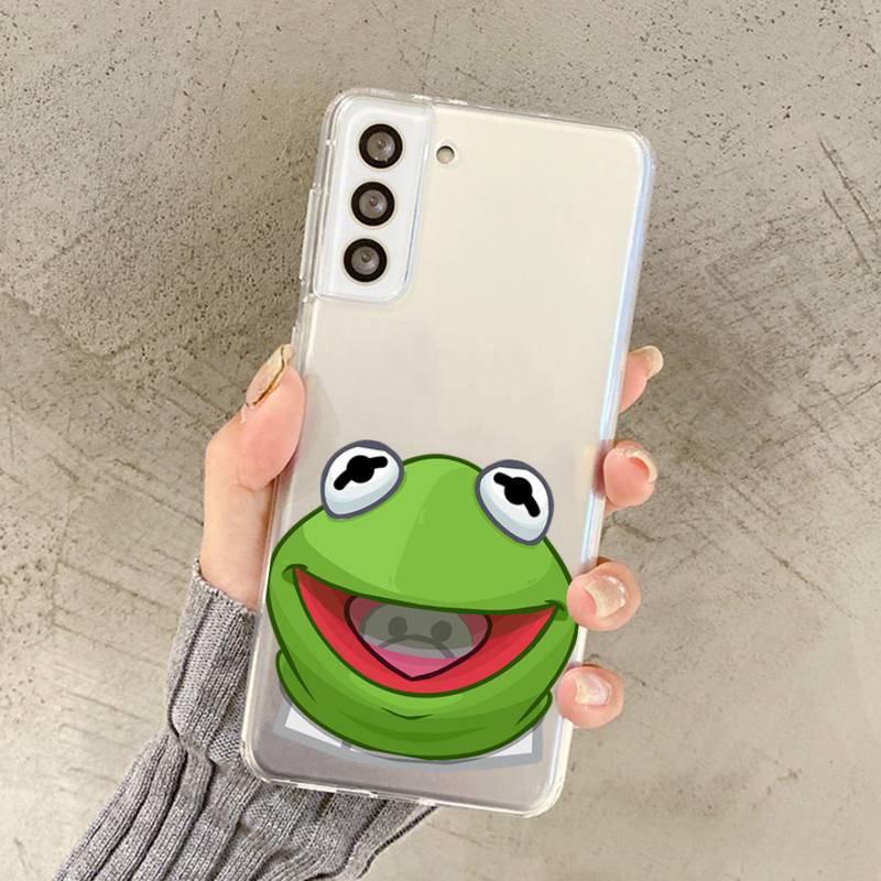 kermit the frog Phone Case for Samsung S20 S10 lite S21 plus S7 edge S8 S9 S10 S20 S22 plus ultra Clear Case