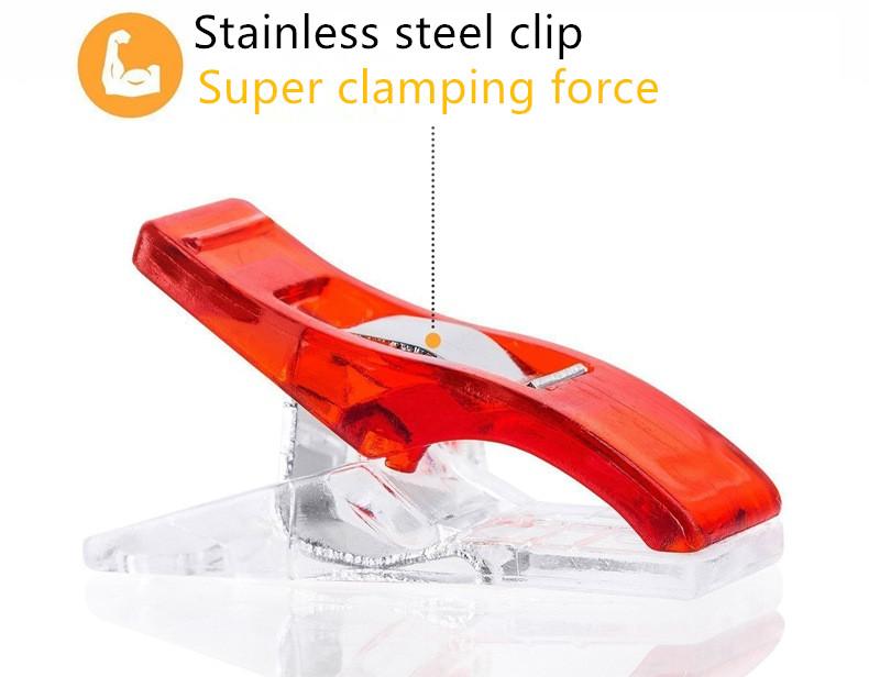 25PCS Sewing Clips Plastic Clamps Quilting Crafting Crocheting Knitting Safety Clips Assorted Colors Binding Clips Paper