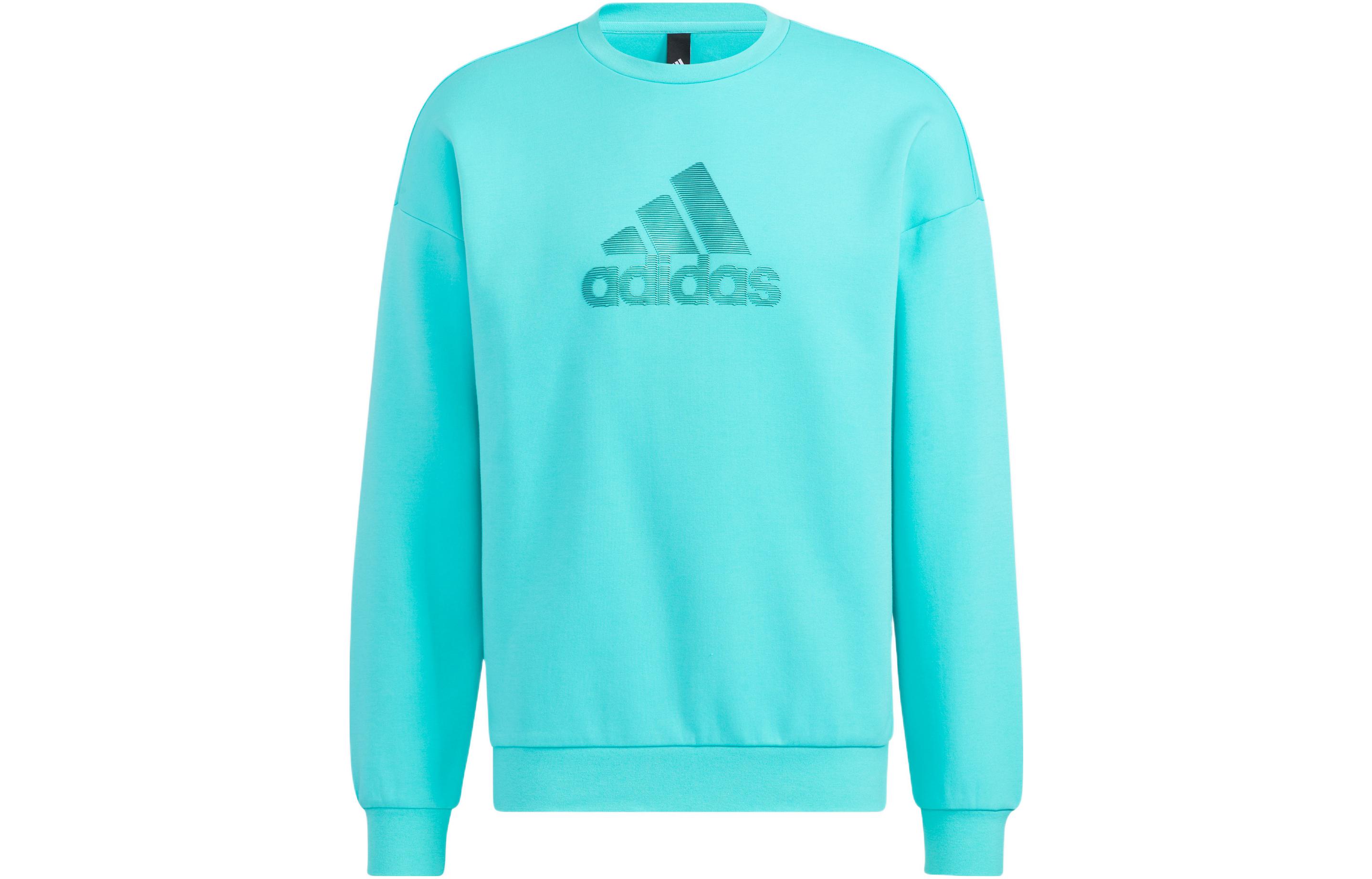 Adidas Sweatshirts Men s Blue Crew Neck Moderate Regular HM2983 XS