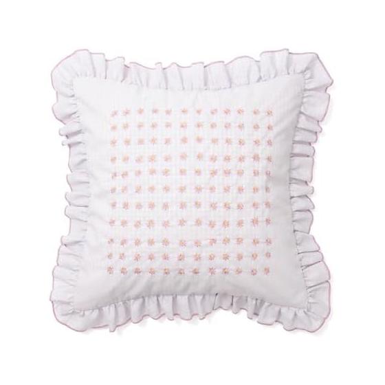 Francfranc EMB Flower Frill Cushion Cover 45cm x 45cm Pink x Blue (A-003)