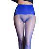 Sexy Women 5D Thin Seamless Elastic Oil Glossy Shiny Sockings Sheer See Through Tights Open Crotch Maid Shaping Pantyhose