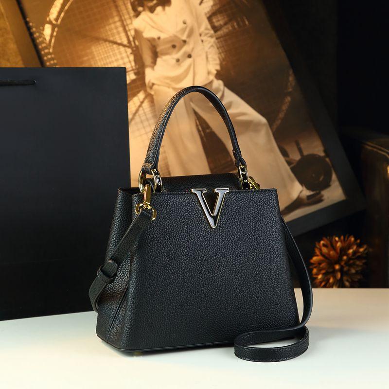 

Популярные женские сумки из высококачественной кожи, маленькая портативная сумка-ведро, новый нишевый дизайн 2025 года, сумки-кроссбоди для通勤, сумки для мамы чёрный