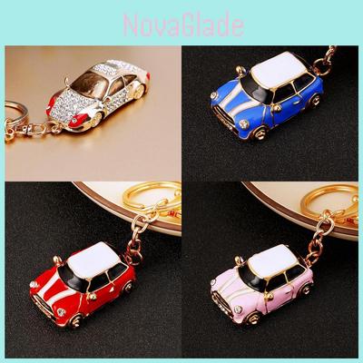 Stunning Rhinestone Car Model Keychain Elegant Metal Keyring Perfect For Gifts And Accessories
