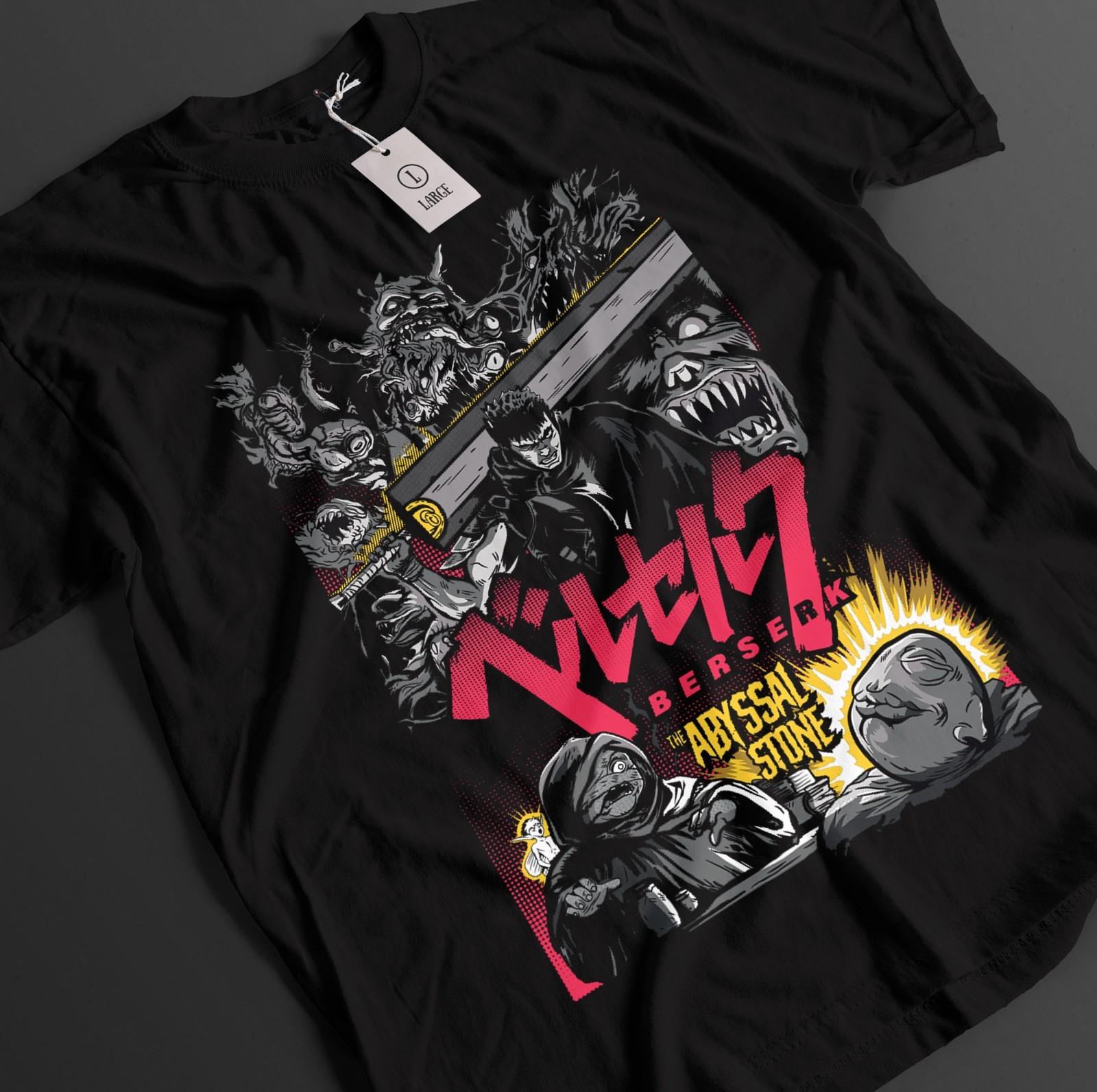 

Berserk Shirt Guts Tshirt Abyssal T-Shirt Mens Womens Tees Top Griffith Top Warrior Anime Unisex Tee S