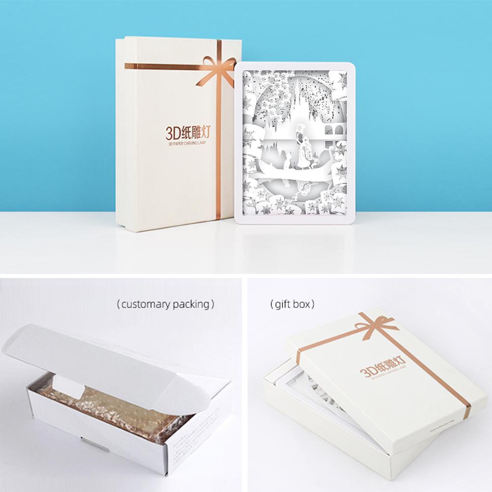 Anime Lichtbox 3D Led Nachtlicht Prinzessin DIY Papierschnitt Schattenbox Licht Bilderrahmen Atmosphäre Licht Raumdekor Kinder Geschenk