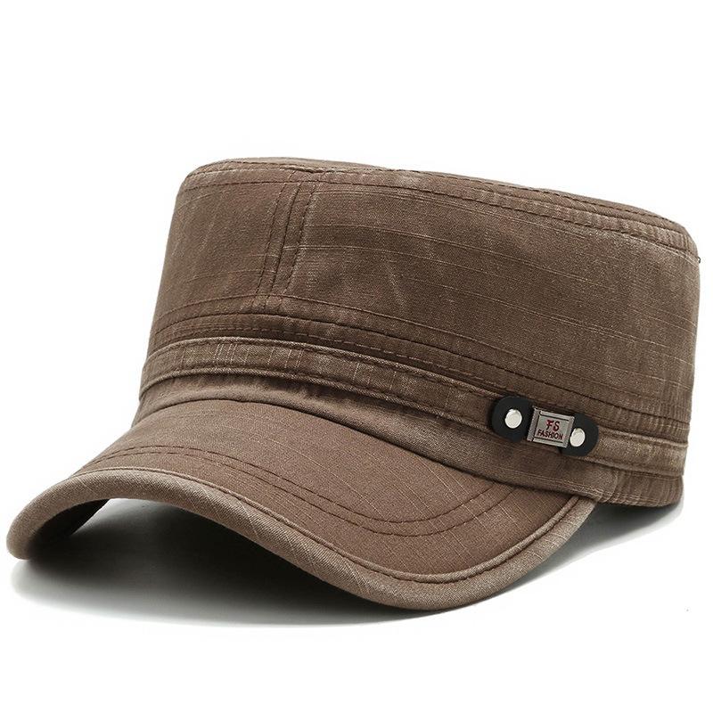 Men's Flat Top Hat Outdoor Casual Sun Hat for Hiking Travel