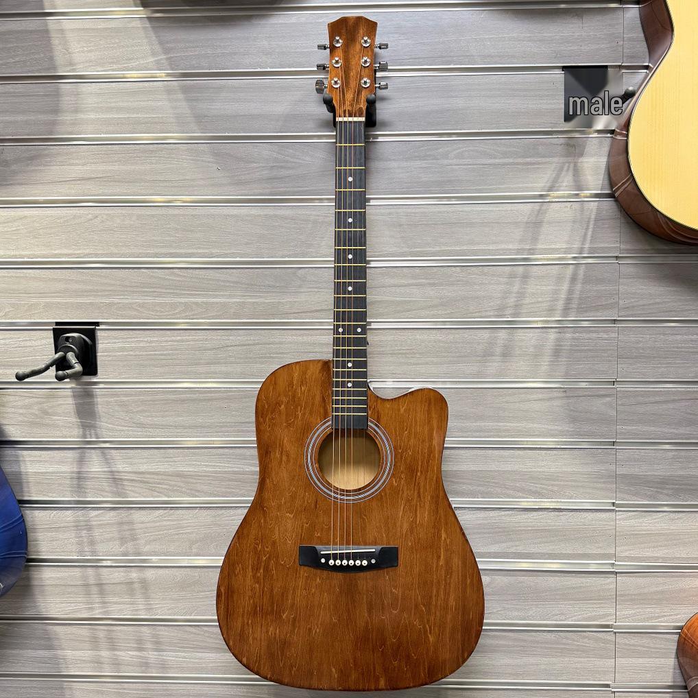 Bright Matte 41-Inch Folk Guitar - Perfect for Beginners
