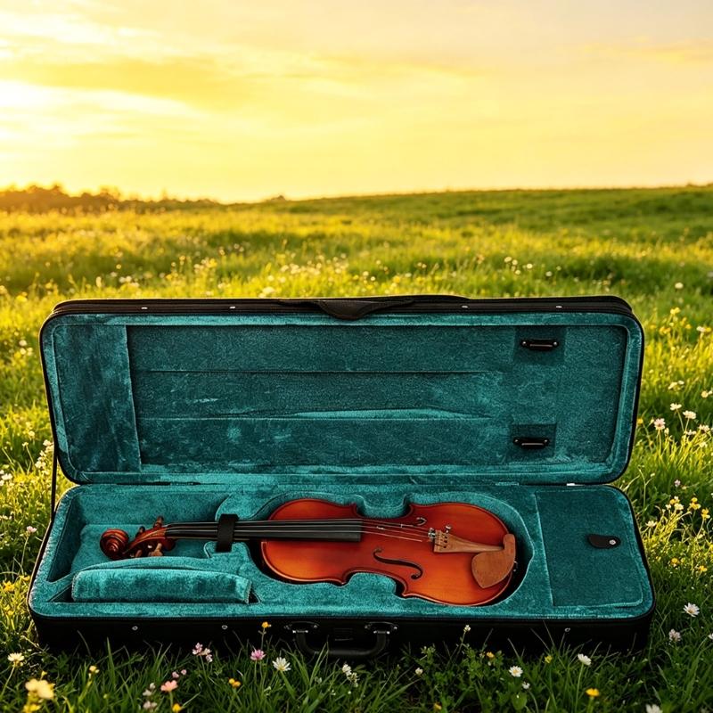 Oxford Fabric Violin Carry Transport Case With Shockproof Padding And Adjustable Shoulder Strap For 1/4 To 4/4 Violins
