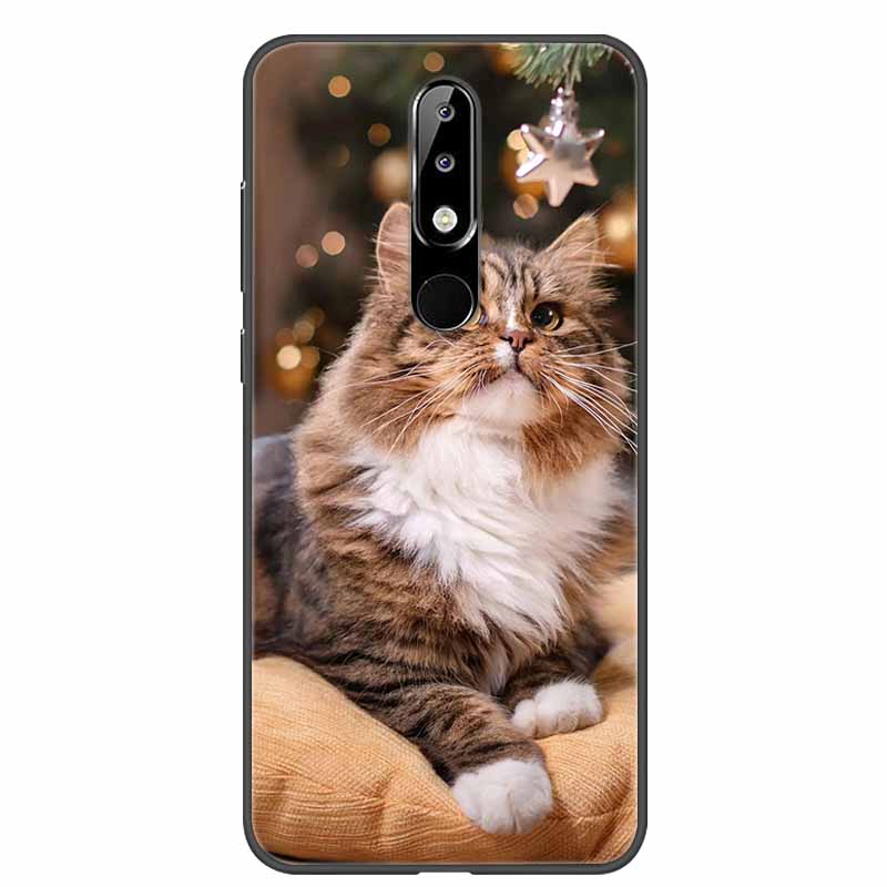 Per Nokia 6.1 Plus Custodia Adorabile Morbido Silicone Cartone Animato Gatto TPU Custodie per Telefono per Nokia X6 Copertura 6.1Plus Carina Coque per NokiaX6 Guscio
